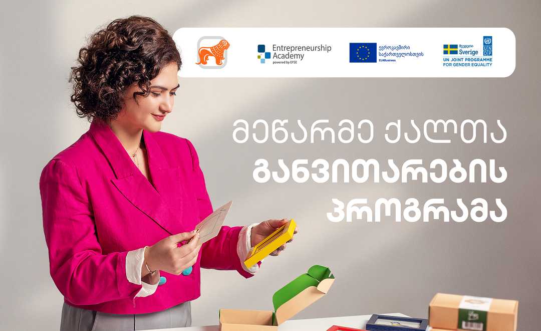 საქართველოს ბანკისა და UNDP-ის მეწარმე ქალთა განვითარების პროგრამაზე მიღება დაიწყო